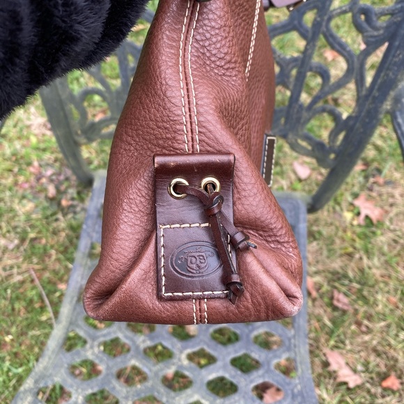 Dooney & Bourke Small Brown Pebbled Leather Hobo - Picture 3 of 8